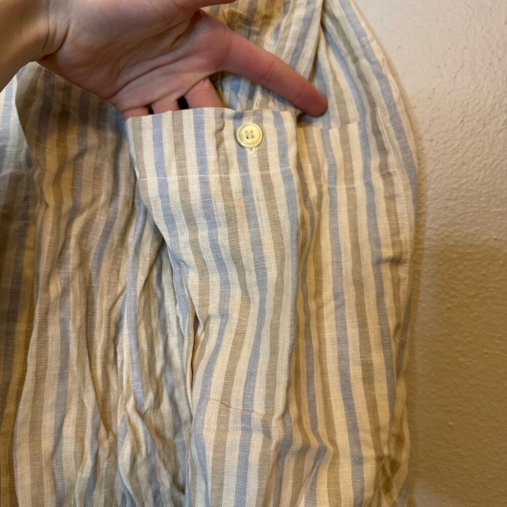 Vintage Striped Linen/Cotton Maxi Skirt and Belt - Picture 5 of 6